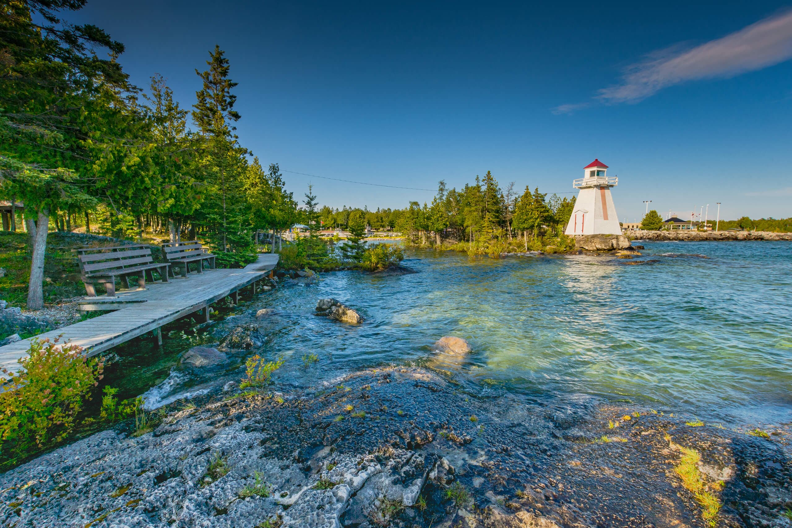 Manitoulin Island shoreline and lighthouse